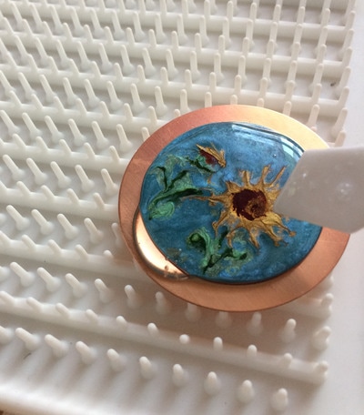 How to Create a Fun Sunflower Enamel Looking Necklace Step 9
